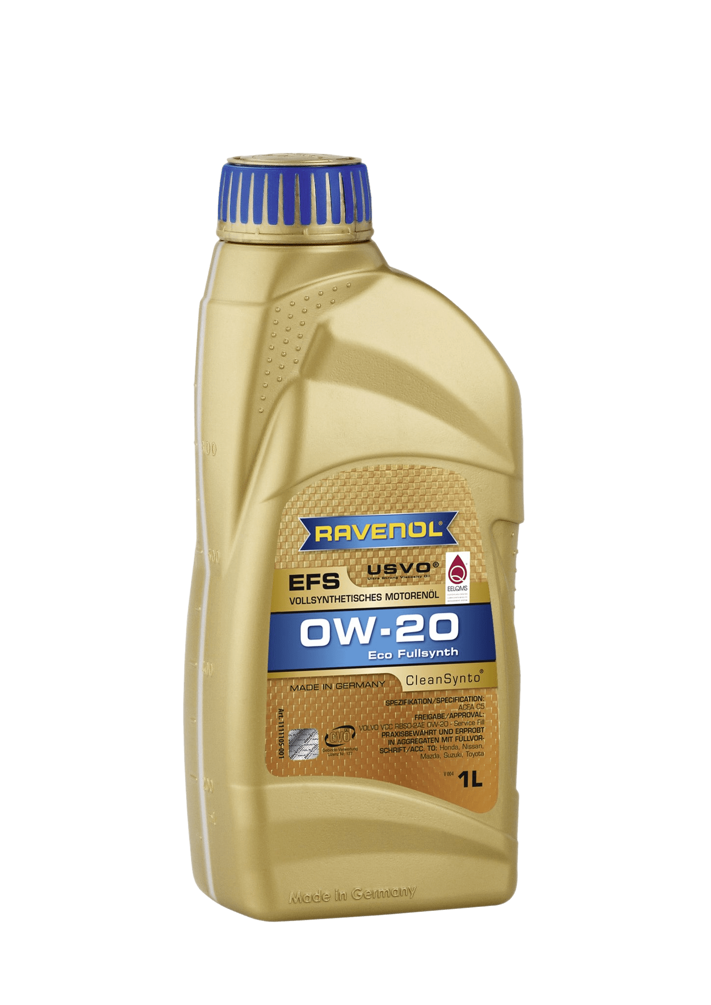 Моторное масло Ravenol EFS EcoFullSynth SAE 0W-20, 1л (RAVENOL: 1111105-001-01-998)